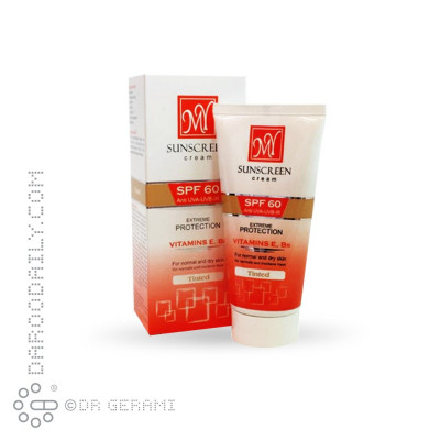 کرم ضد آفتاب رنگی پوست معمولی و خشک SPF60 مای ۵۰ میلی لیتری