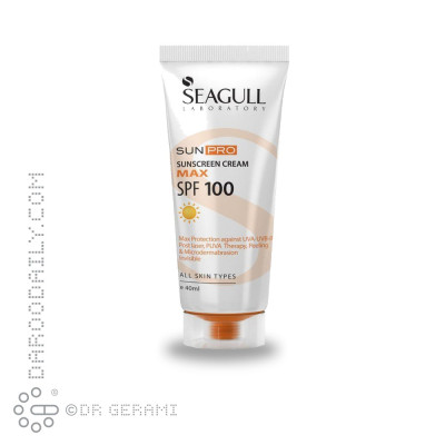کرم ضد آفتاب بی رنگ SPF100 مدل Max سی گل 40 میلی لیتری