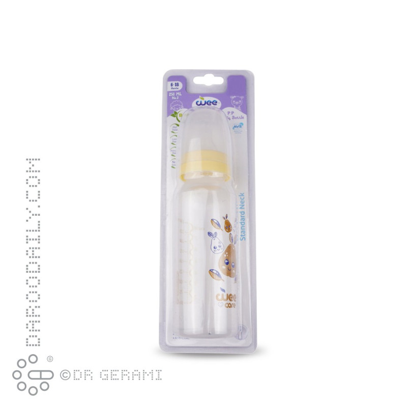 شیشه شیر شفاف وی کر 250 میلی لیتری