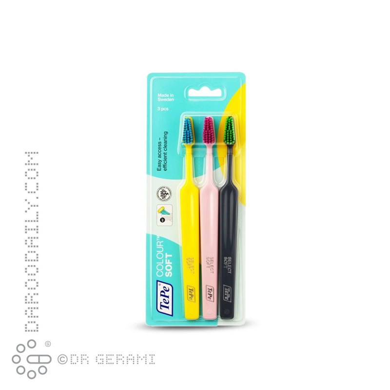 مسواک بزرگسال با برس نرم مدل Select Colour تپه 3 عددی