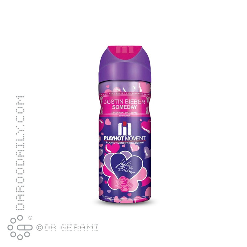 اسپری دئودورانت بانوان مدل Justin Bieber پلی هات مومنت ۲۰۰ میلی لیتری