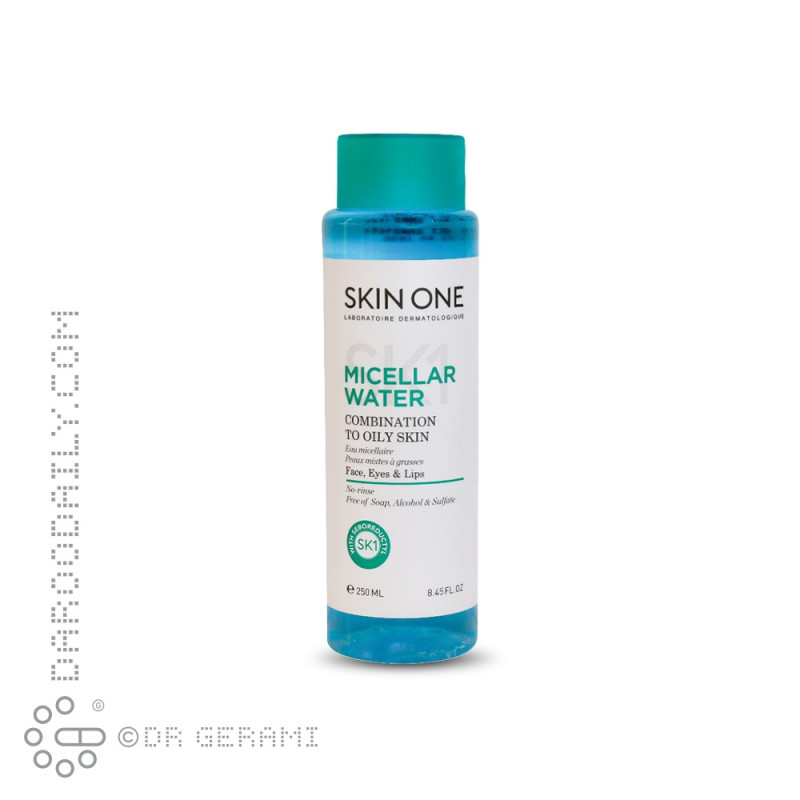 محلول پاک کننده آرایش پوست مختلط تا چرب میسلار واتر اسکین وان 250 میلی لیتری