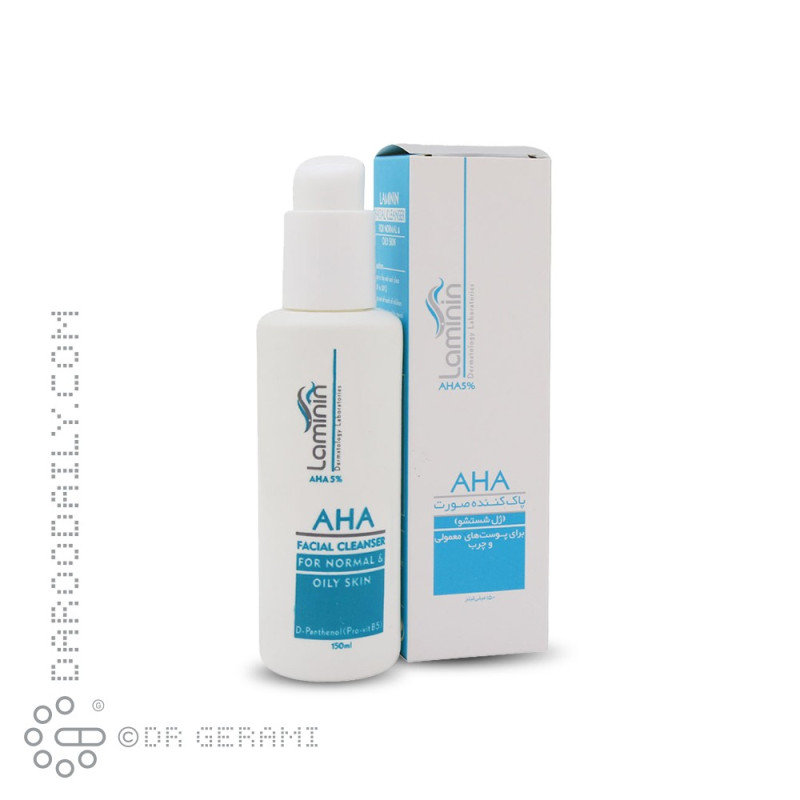 ژل شستشوی پوست چرب 5 درصد AHA لامینین 150 میلی لیتری