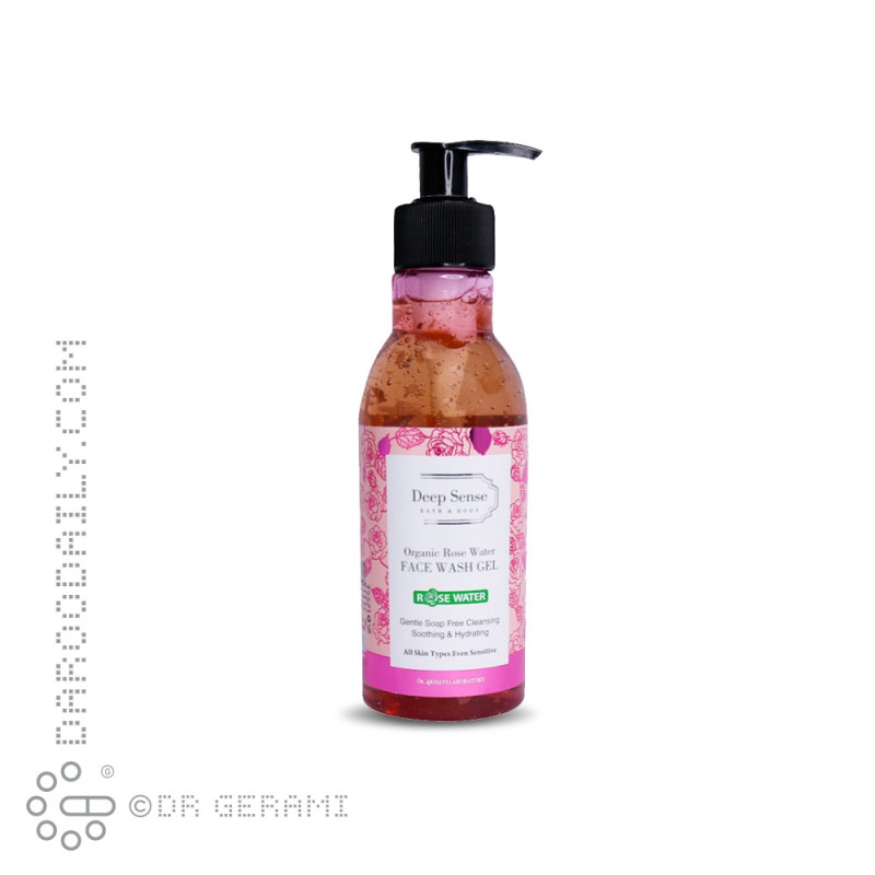 ژل شستشو صورت حاوی گلاب طبیعی دیپ سنس 250 میلی لیتری
