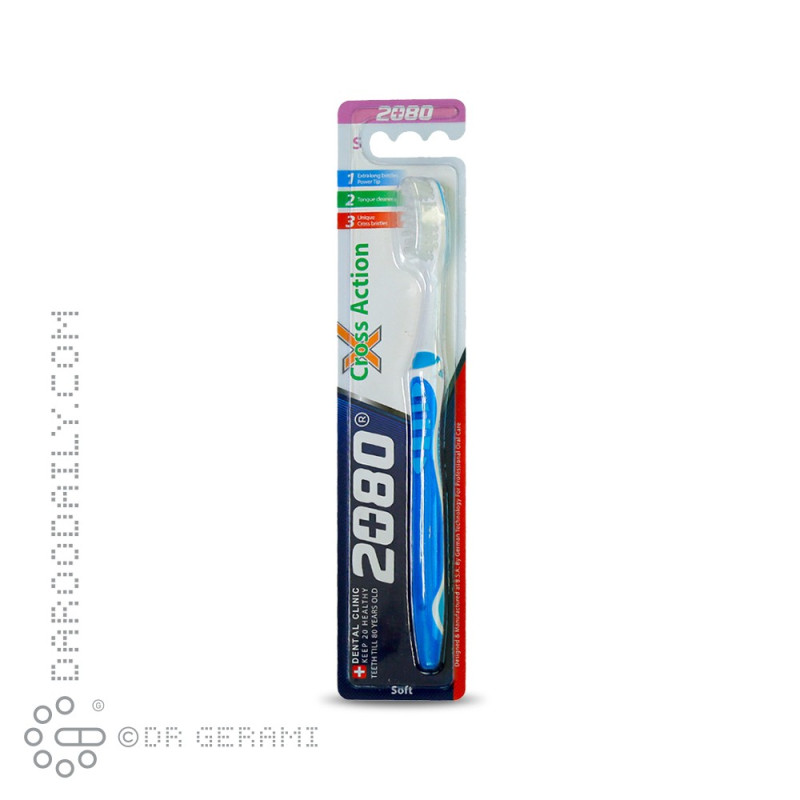 مسواک بزرگسال با برس نرم مدل کراس اکشن 2080