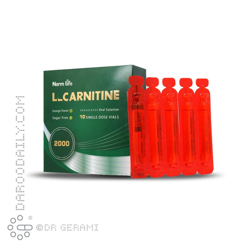 محلول خوراکی ال کارنیتین 2000 میلی گرمی نورم لایف 10 عددی
