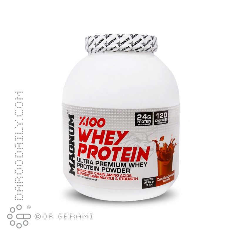 پودر پروتئین وی 100 درصد با طعم کوکی کرم مگنوم 2270 گرمی