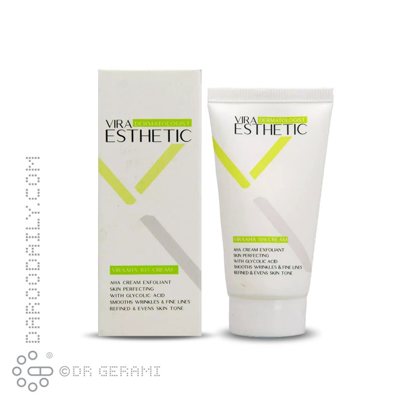 کرم لایه بردار پوست 10 درصد AHA ویرا استتیک 50 میلی لیتری