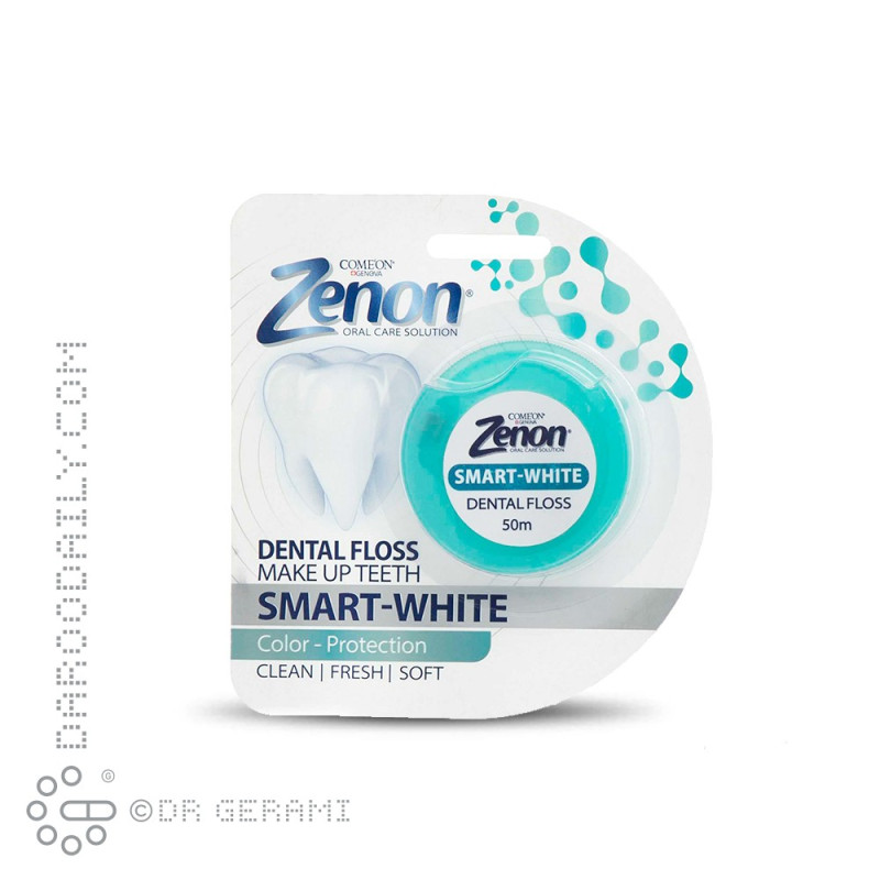 نخ دندان سفید کننده مدل Smart White زنون کامان 50 متری
