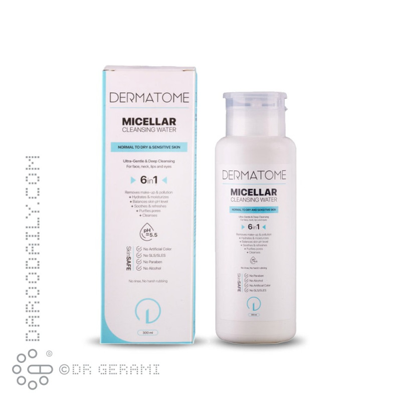 محلول میسلار واتر پوست معمولی تا خشک و حساس درماتوم 300 میلی لیتری