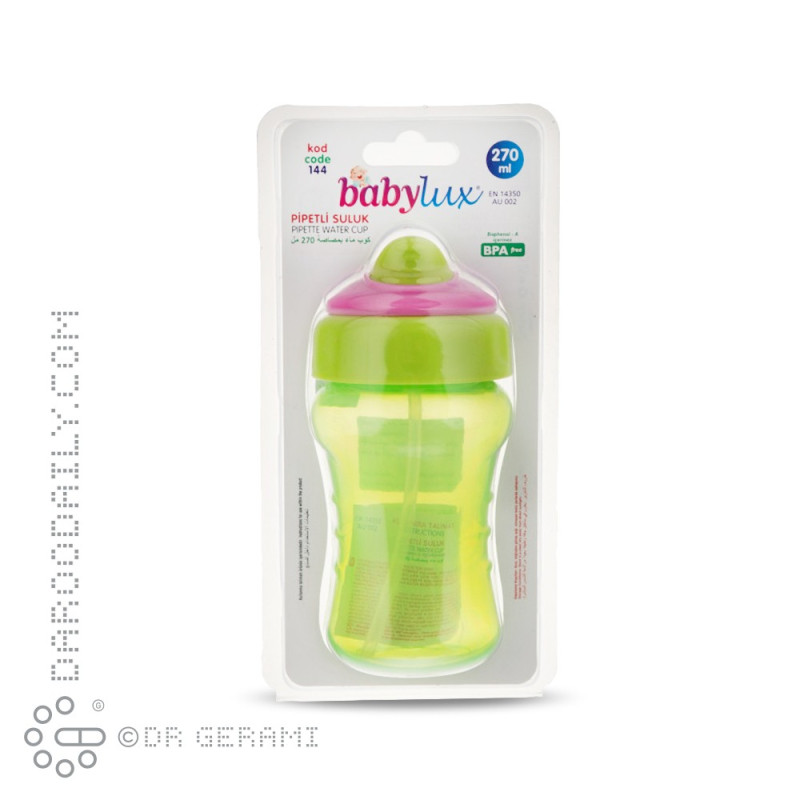 لیوان نی دار کودک بی بی لوکس 270 میلی لیتری کد 144