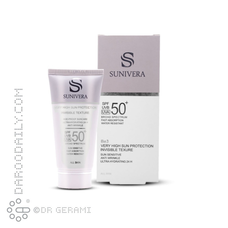 کرم ضد آفتاب بی رنگ SPF50 سانیورا 50 میلی لیتری