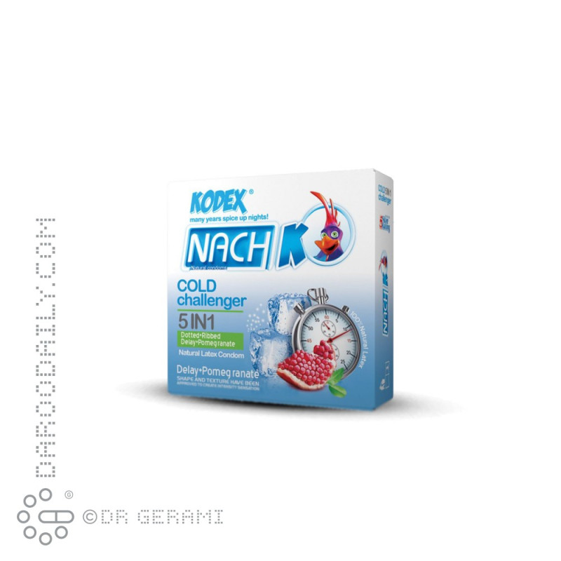 کاندوم مدل Cold Challenger 5in1 کدکس 3 عددی
