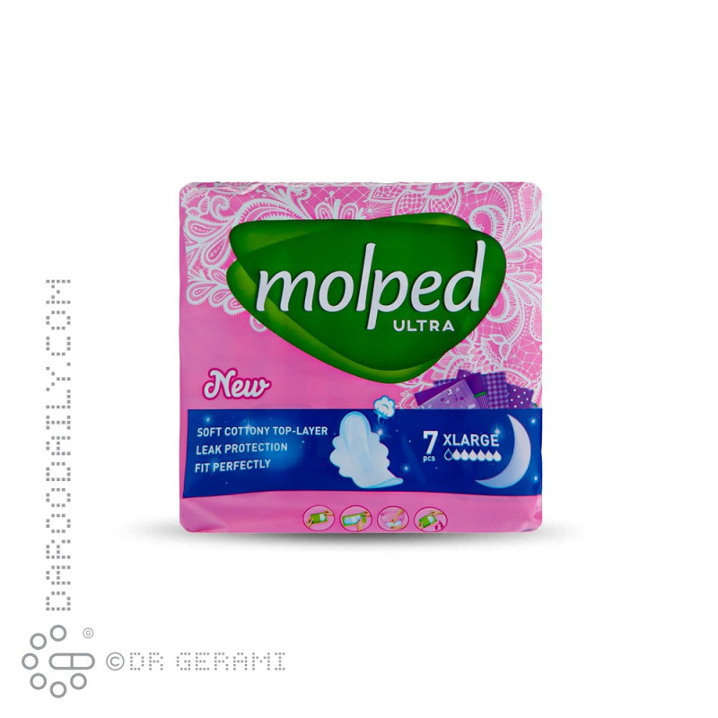 نوار بهداشتی مسافرتی شبانه بسیار نازک سایز خیلی بزرگ مدل ultra مولپد 7 عددی