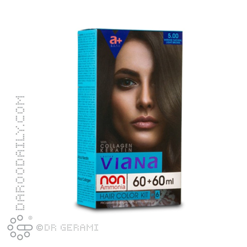 کیت رنگ مو قهوه ای طبیعی روشن قوی ویانا شماره 5.00