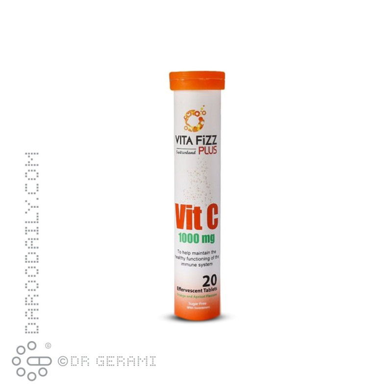 قرص جوشان 1000 میلی گرمی ویتامین C ویتافیز پلاس 20 عددی