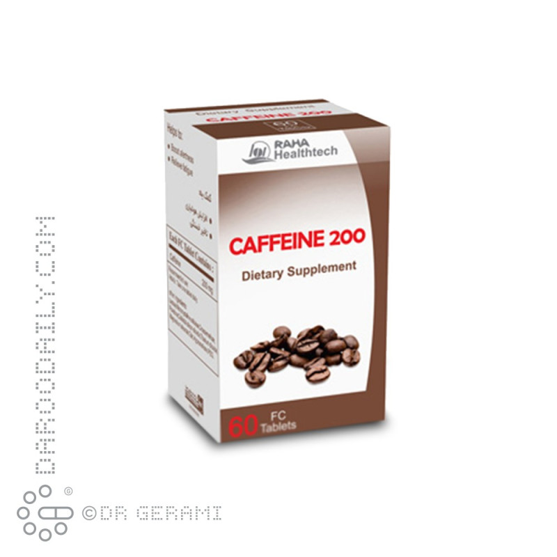 قرص کافئین 200 رها 60 عددی