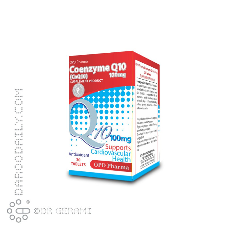 قرص کوآنزیم کیوتن 100 میلی گرمی او پی دی فارما 30 عددی