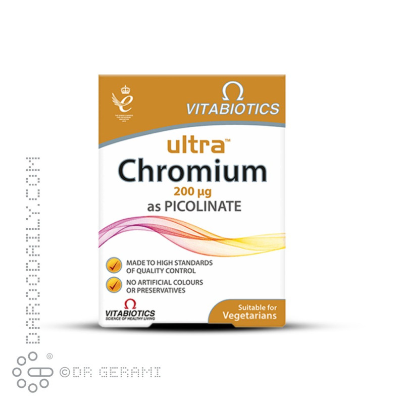 قرص اولترا کروم 200 میکروگرمی ویتابیوتیکس 60 عددی