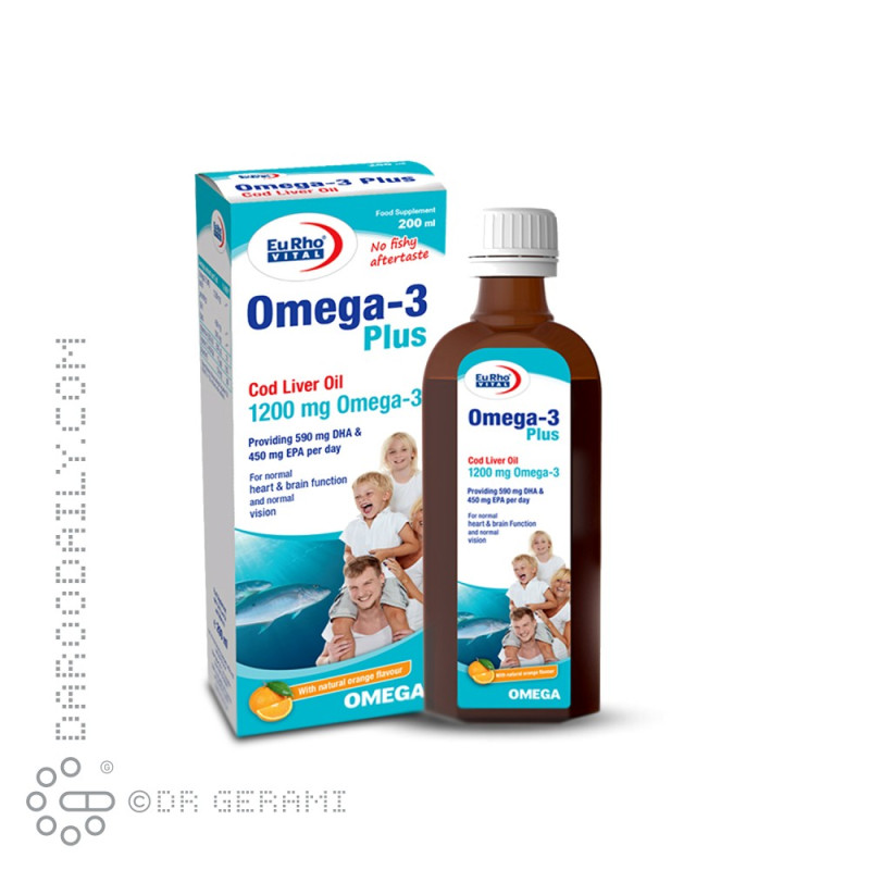 شربت امگا ۳ مکس یوروویتال ۲۰۰ میلی لیتری