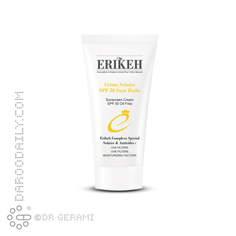 کرم ضد آفتاب بی رنگ فاقد چربی SPF50 اریکه 50 میلی لیتری