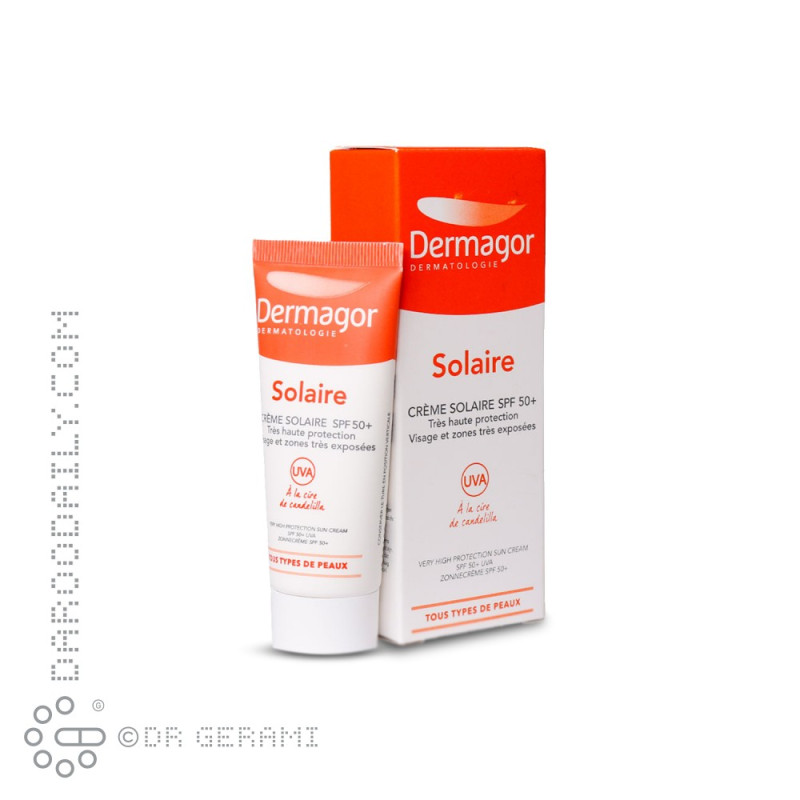 کرم ضد آفتاب بی رنگ مدل Solaire با SPF50 درماگور 40 میلی لیتری