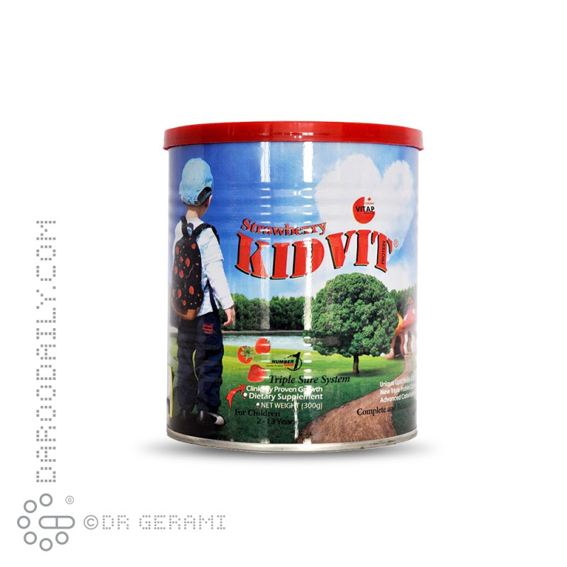 پودر گین آپ توت فرنگی پسرانه کیدویت ویتاپی ۳۰۰ گرمی