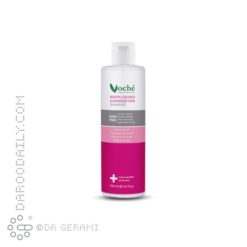 شامپو موهای رنگ شده حاوی کراتین وچه 250 میلی لیتری