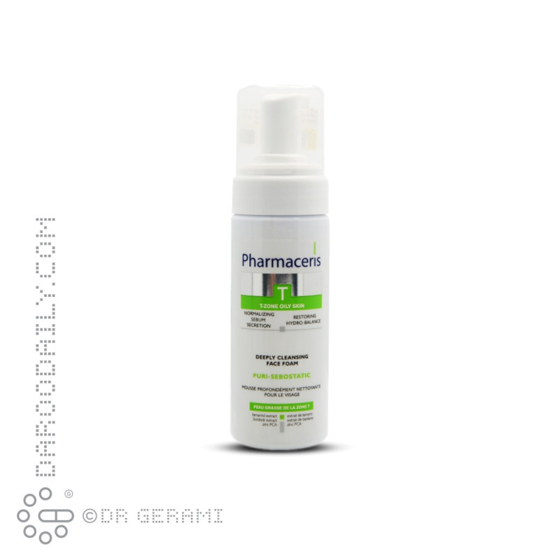 فوم پاک کننده عمقی پوست چرب مدل Puri Sebostatic فارماسریز 150 میلی لیتری