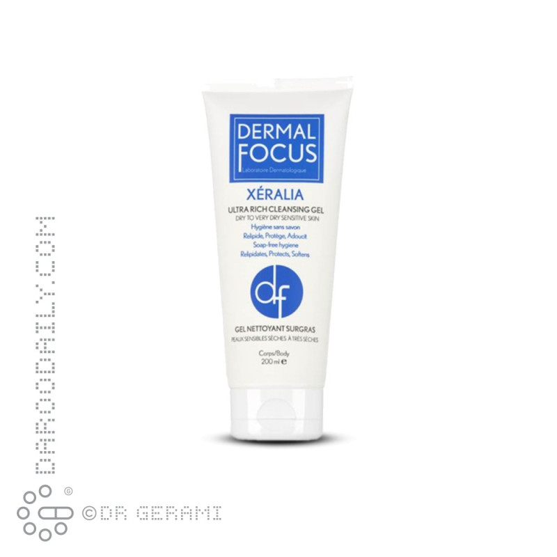 ژل شوینده بدن پوست خشک مدل Xeralia درمال فوکوس 200 میلی لیتری