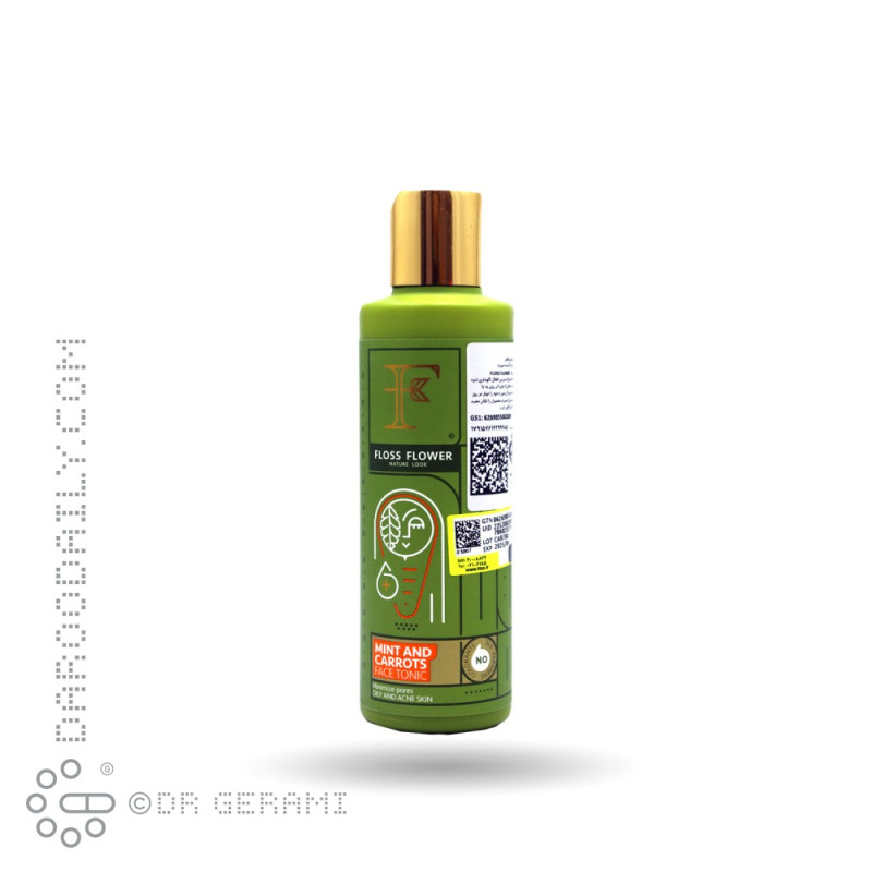 تونر کنترل کننده چربی صورت حاوی نعنا و هویج فلوس فلاور 200 میلی لیتری