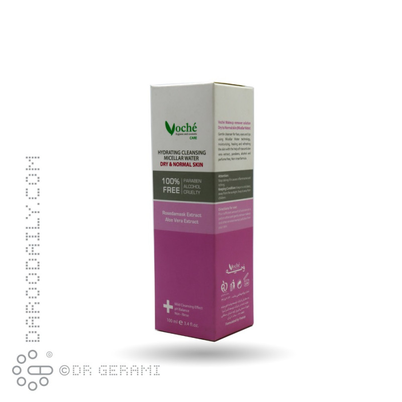 محلول میسلار واتر پاک کننده پوست خشک و معمولی وچه ۱۰۰ میلی لیتری