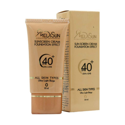 کرم ضد آفتاب کرم پودری بژ طبیعی پوست خشک SPF 40 مدیسان 30 میلی لیتری