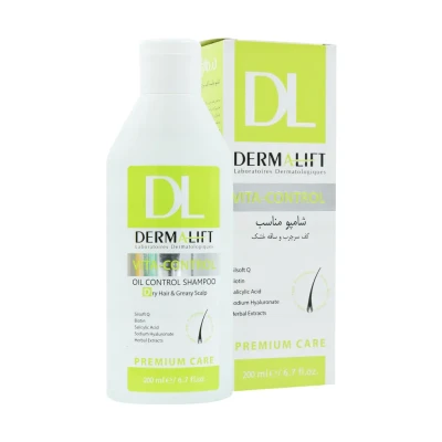 شامپو درماليفت مناسب کف سر و مو چرب 200 میلی‌لیتر