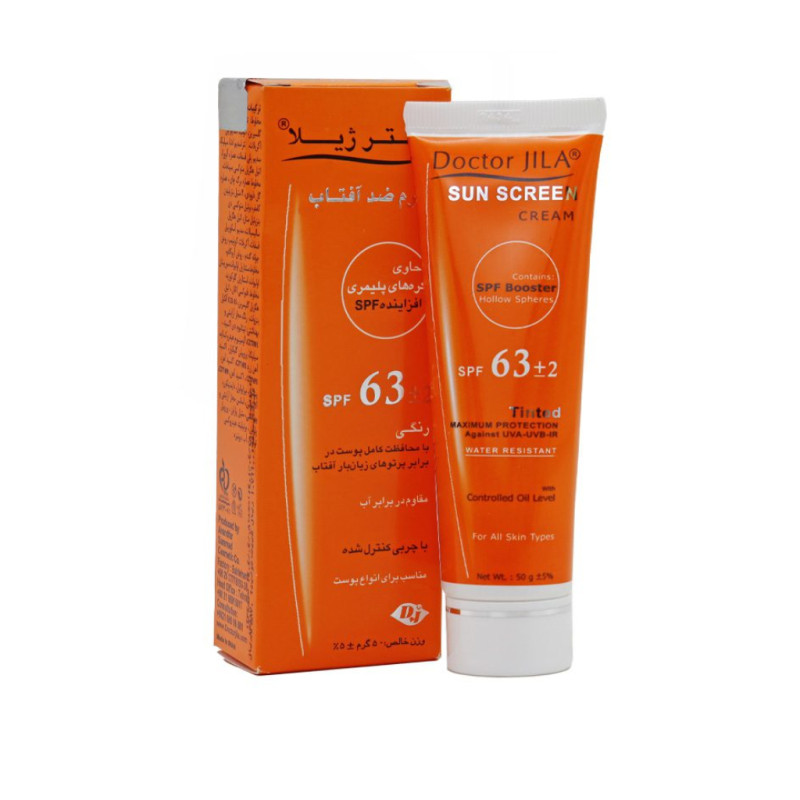 كرم ضد آفتاب رنگی SPF63 دکتر ژیلا 50 گرمی