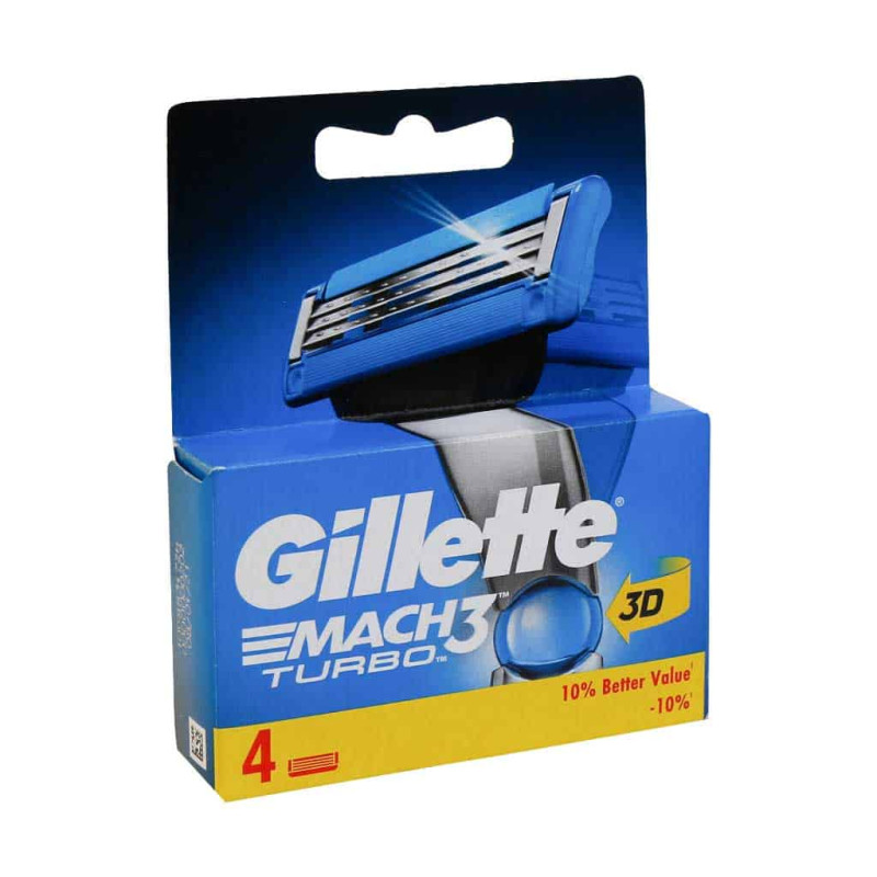 تیغ یدک مدل Mach 3 Turbo ژیلت 4 عددی