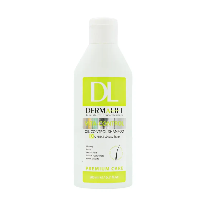 شامپو درماليفت مناسب کف سر و مو چرب 200 میلی‌لیتر
