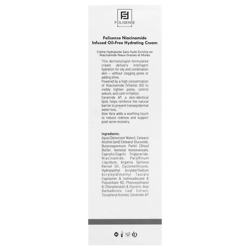 کرم آبرسان پوست‌های چرب فولی سنس حاوی نیاسینامید 40 میلی‌لیتر