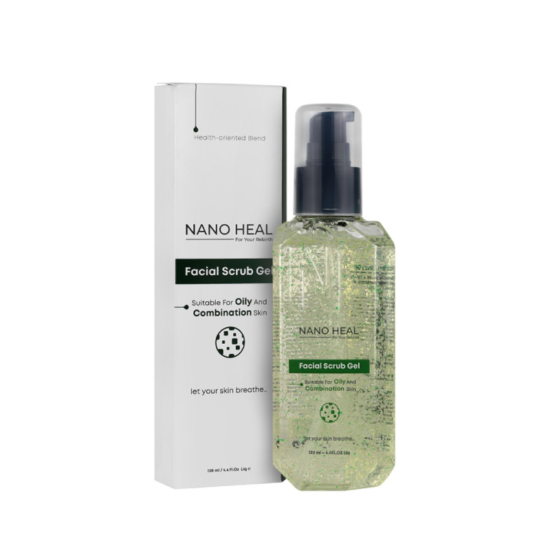 ژل شستشوی اسکراب دار نانوهیل مناسب پوست چرب 120 میلی‌لیتر