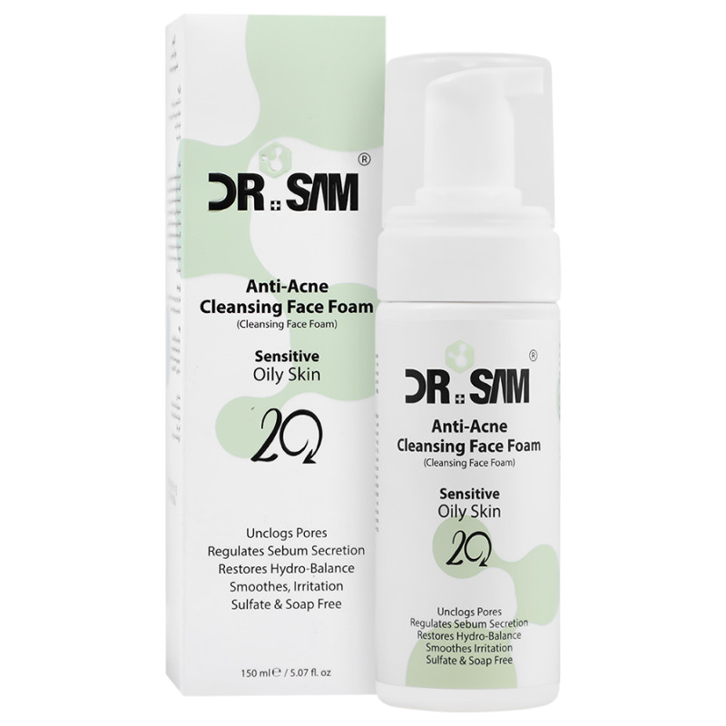 فوم پاک کننده صورت دکتر سام مخصوص پوست چرب و مستعد آکنه 150 میلی‌لیتر