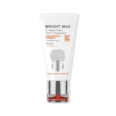 ضدآفتاب چرب برايت مکس حاوی ویتامین C SPF50 رنگی طبیعی