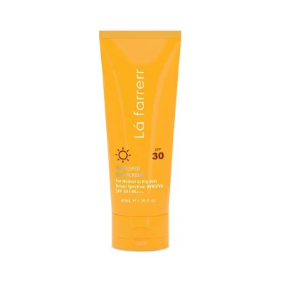 کرم ضد آفتاب و ضد لک بی رنگ پوست خشک و معمولی SPF30 لافارر 40 میلی لیتری