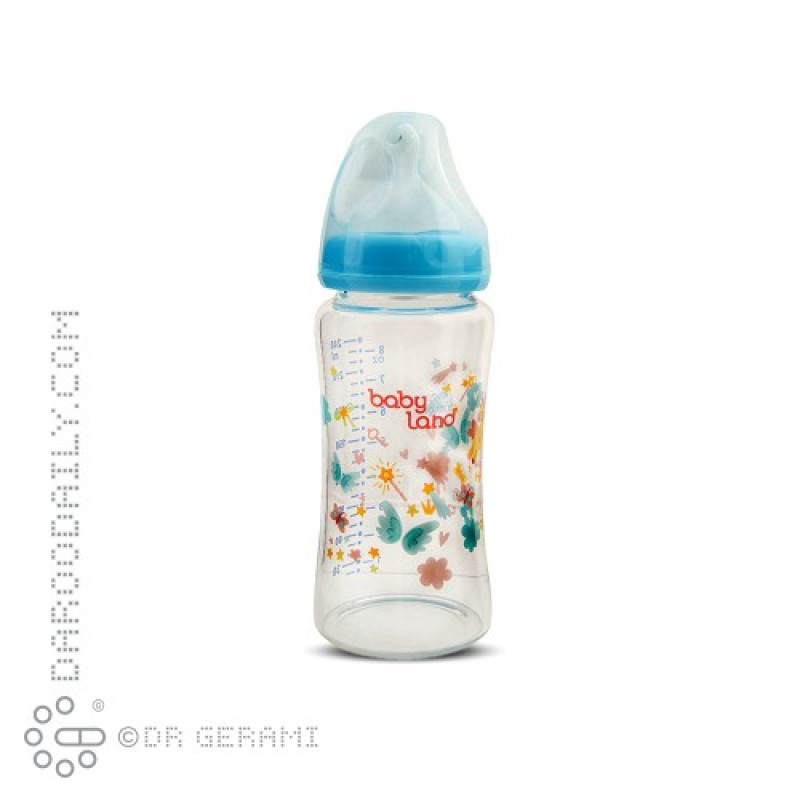 شیشه شیر پیرکس دهانه عریض بی بی لند 240 میلی لیتری کد 463