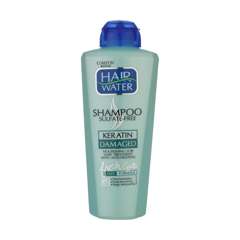 شامپو هیرواتر موهای آسیب دیده مدل Keratin کامان 400 میلی لیتری