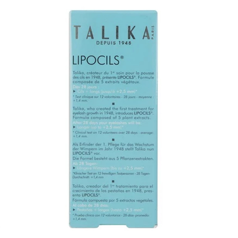 ژل مژه سه کاره مدل Lipocils تالیکا ۱۰ میلی لیتری