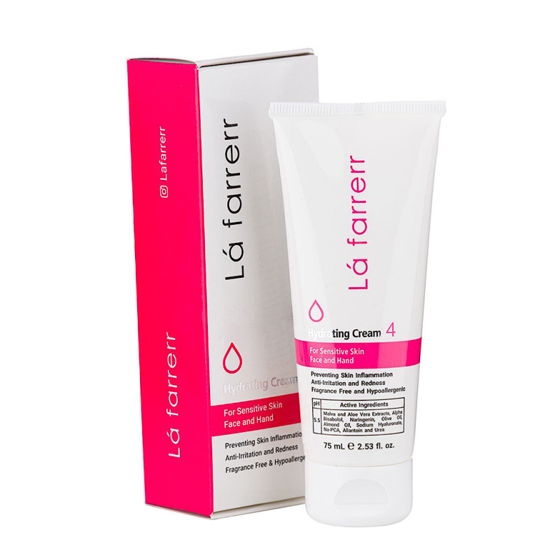 کرم مرطوب کننده پوست حساس دست و صورت لافارر 75 میلی لیتری