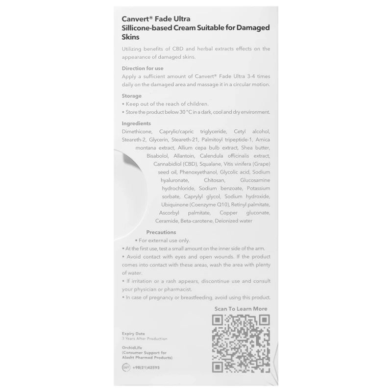 کرم ترمیم کننده اسکار کنورت فید اولترا بر پایه سیلیکون حجم 30 میلی لیتر