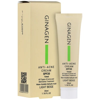 کرم ضد جوش بژ روشن ژیناژن 35 میلی لیتری