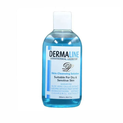 محلول پاک کننده پوست خشک درمالاین 250 میلی لیتری