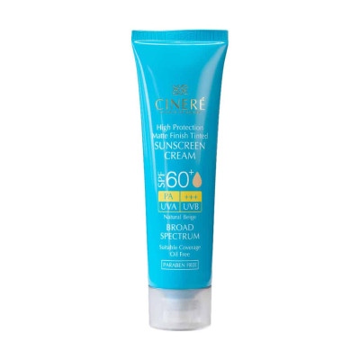 کرم ضد آفتاب بژ طبیعی فاقد چربی SPF60 سینره 50 میلی لیتری